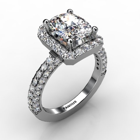 18k White Gold Engagement Ring 1.034ct - 1002308-18kw